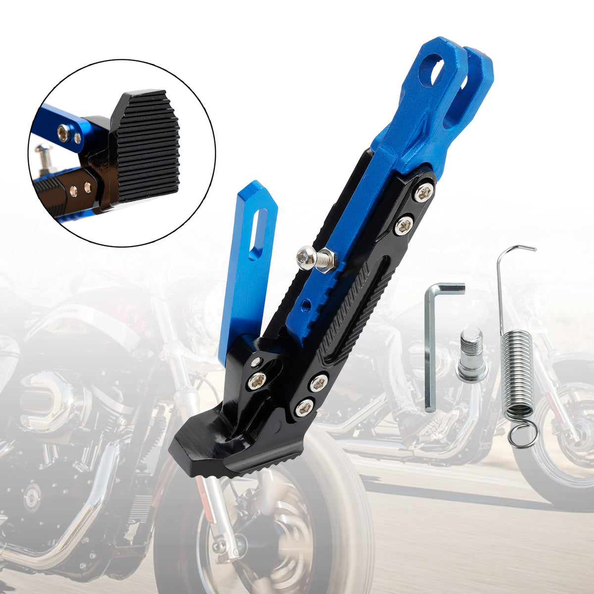 Blue Adjustable Side Stand D4176