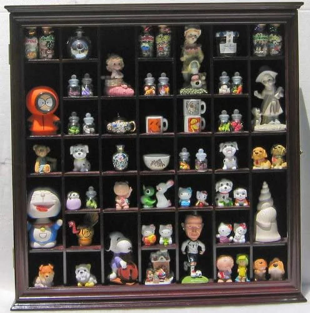 Solid Wood Display Case Wall Curio Cabinet with Glass Door Z422517
