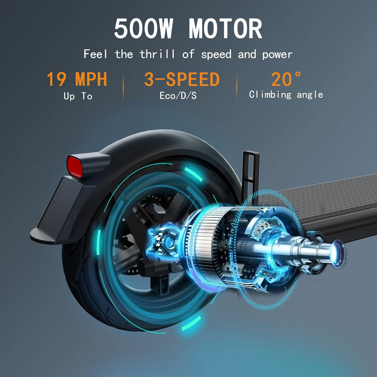 500W Motor Electric Scooter with 10" Solid Tires M127828