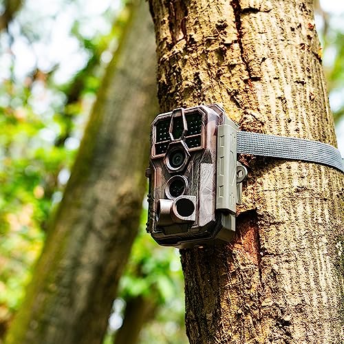 64MP 1296p HD Video Trail Camera with 100ft Night Vision Motion Activated Waterproof A465