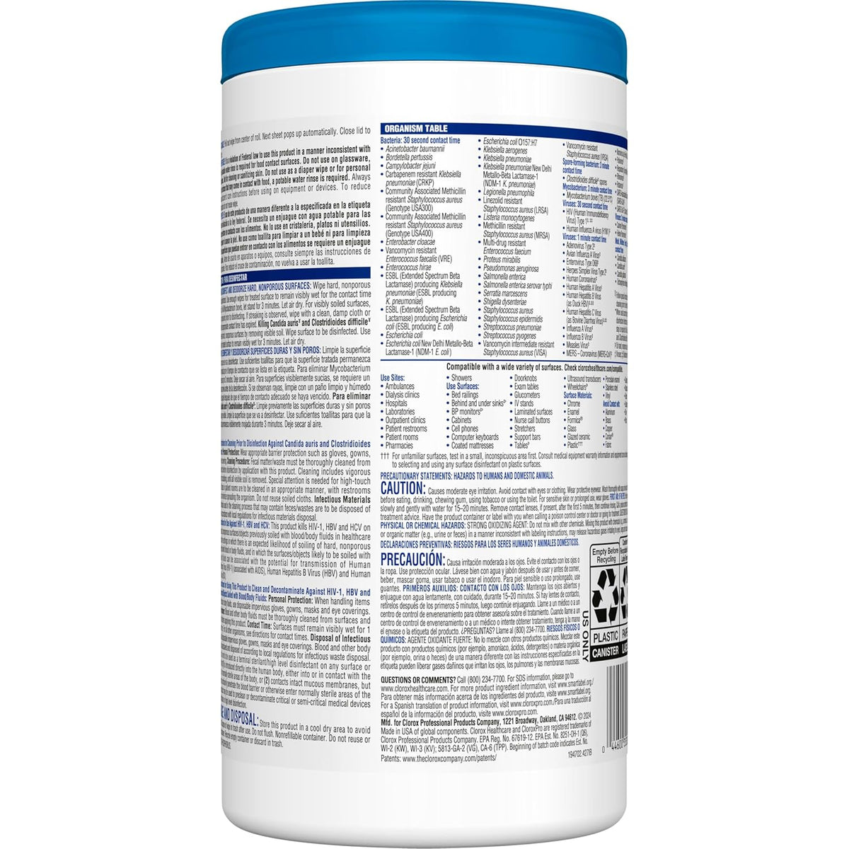 70 Count Bleach Germicidal Wipes V20380