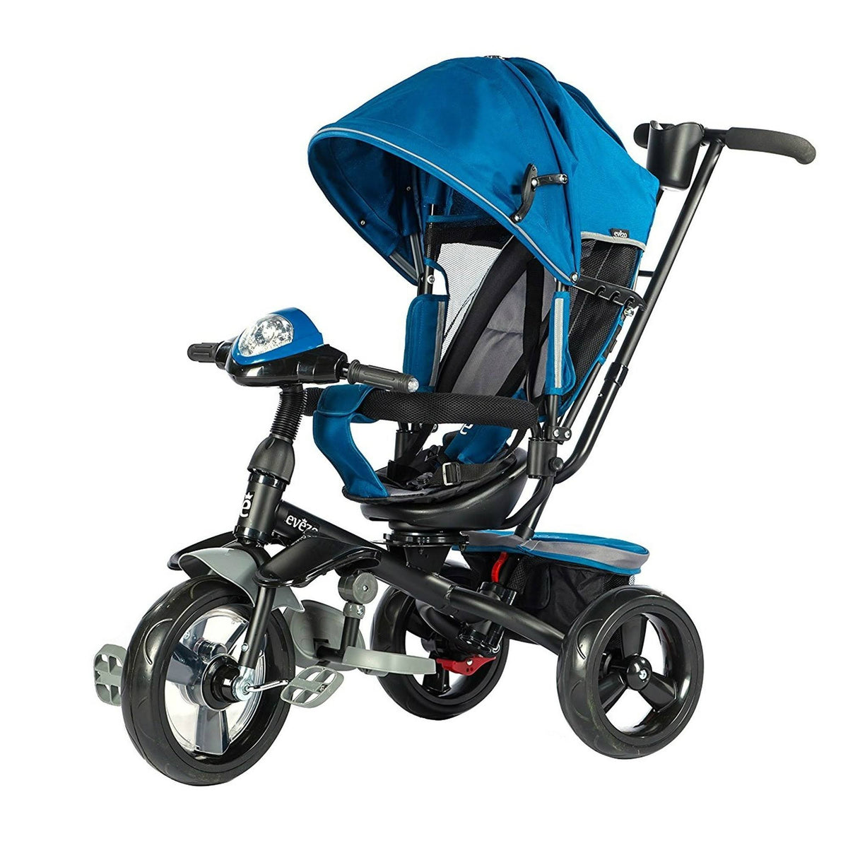 Blue 4-in-1 Stroller Trike with Canopy C719
