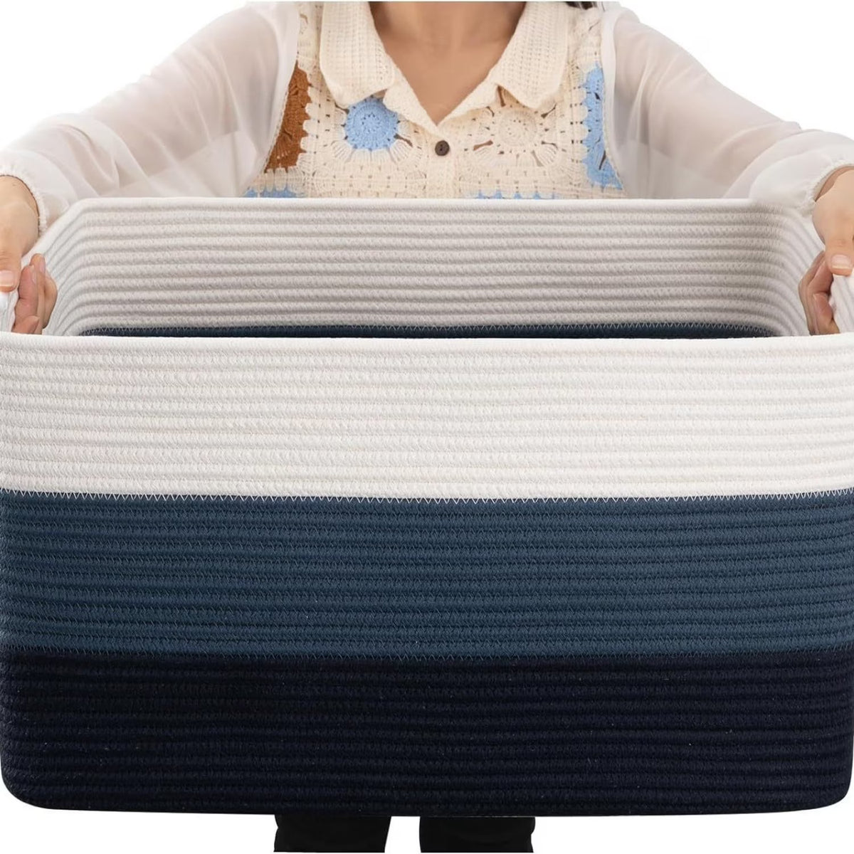 Cotton Rope Woven Storage Basket W1456