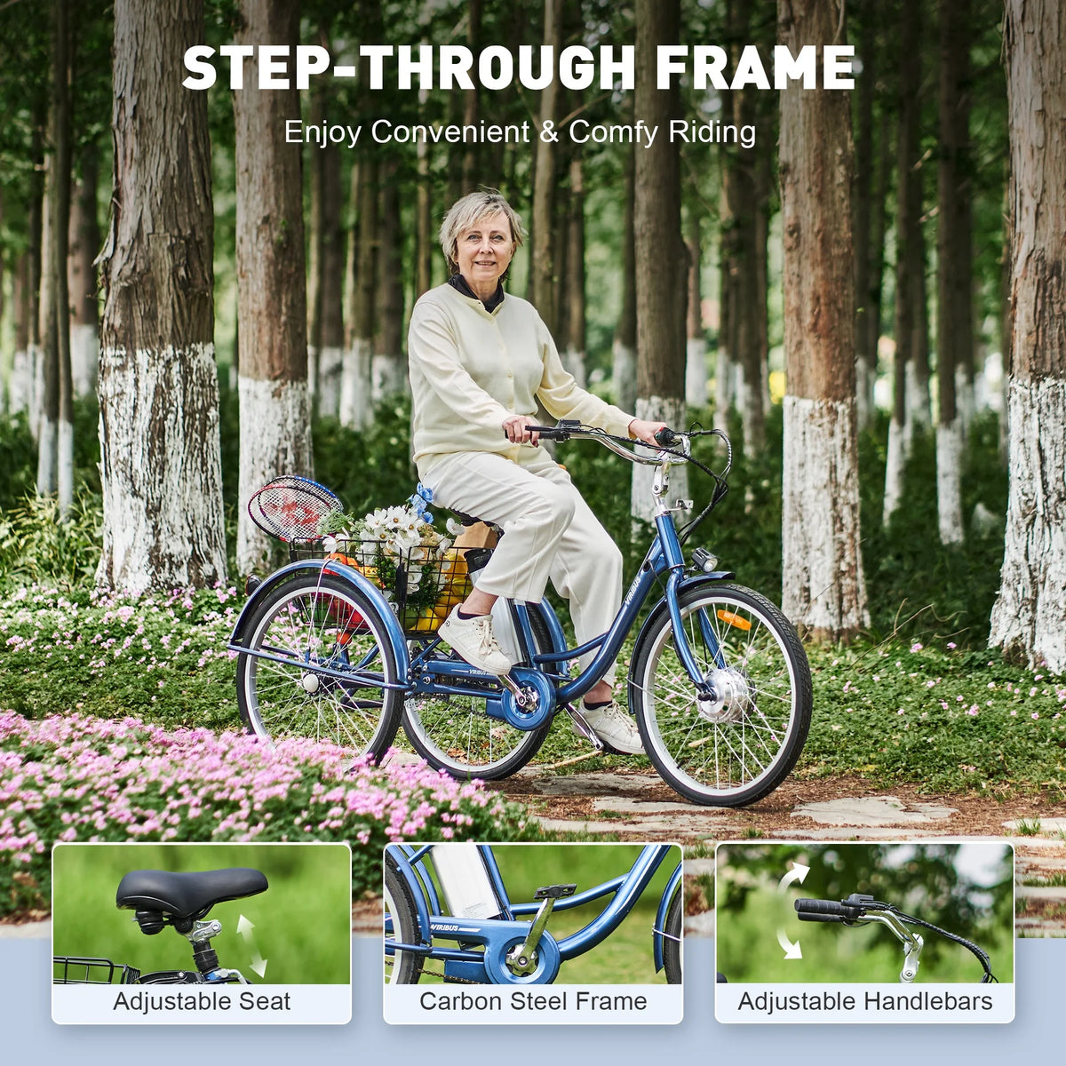 24 Inch Electric Tricycle 36V 10Ah Navy N751701