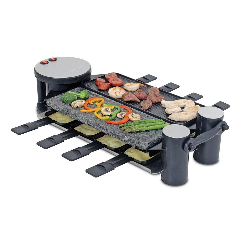 Swivel 8-Person Raclette with Granite Stone and Cast Aluminum K6695