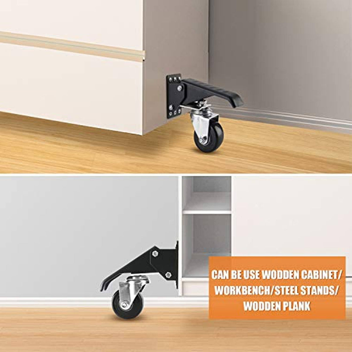 900 lbs Capacity Heavy Duty Retractable Workbench Casters K9654