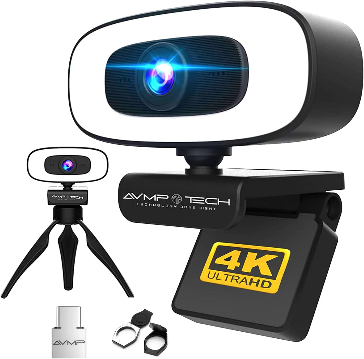 4K Ultra HD 8MP Autofocus USB Webcam with Microphone S17327