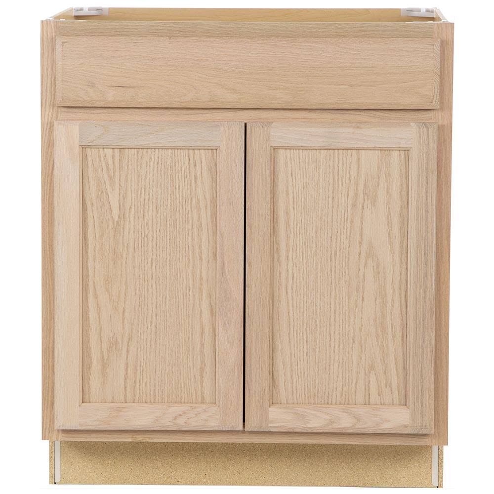 Natural Unfinished Door and Drawer Base Stock Cabinet in Brown H598