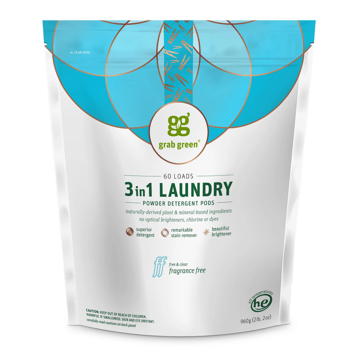 60 Count Fragrance Free Laundry Detergent Pods F76709