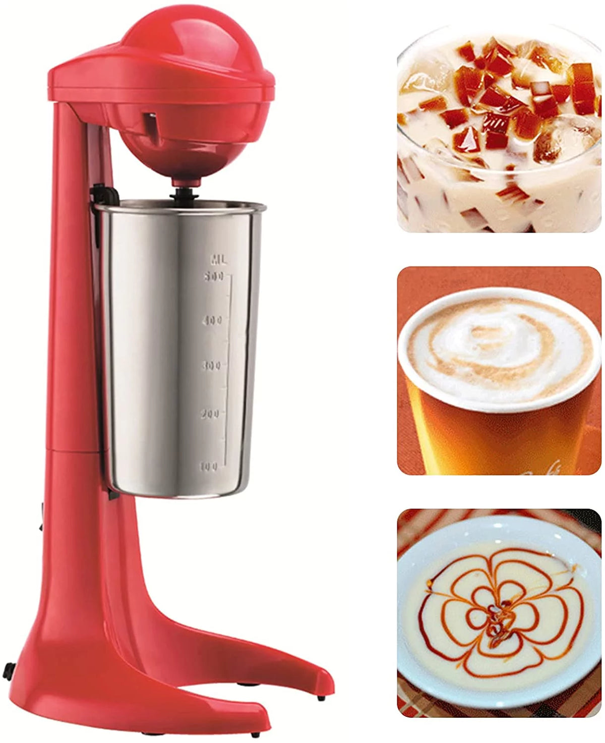 Red Stainless Steel Electric Milkshake Maker U15171