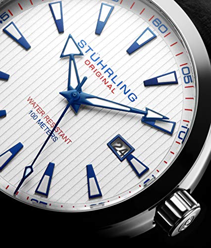 Analog Dial Date Calfskin Leather Band Dress Watch N46991