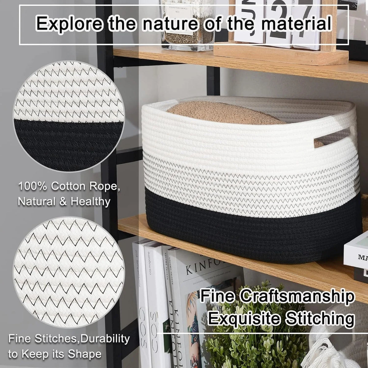 Cotton Rope Woven Storage Basket W1456
