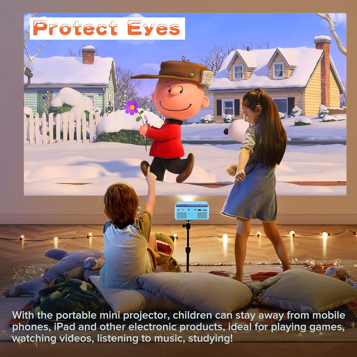 Portable Mini Video Projector with HDMI USB AV Interfaces E58510