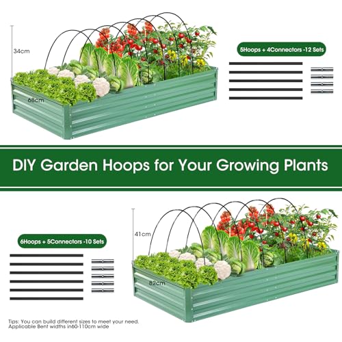 36pcs 4.3FT Rust-Free Steel Garden Hoops N33134