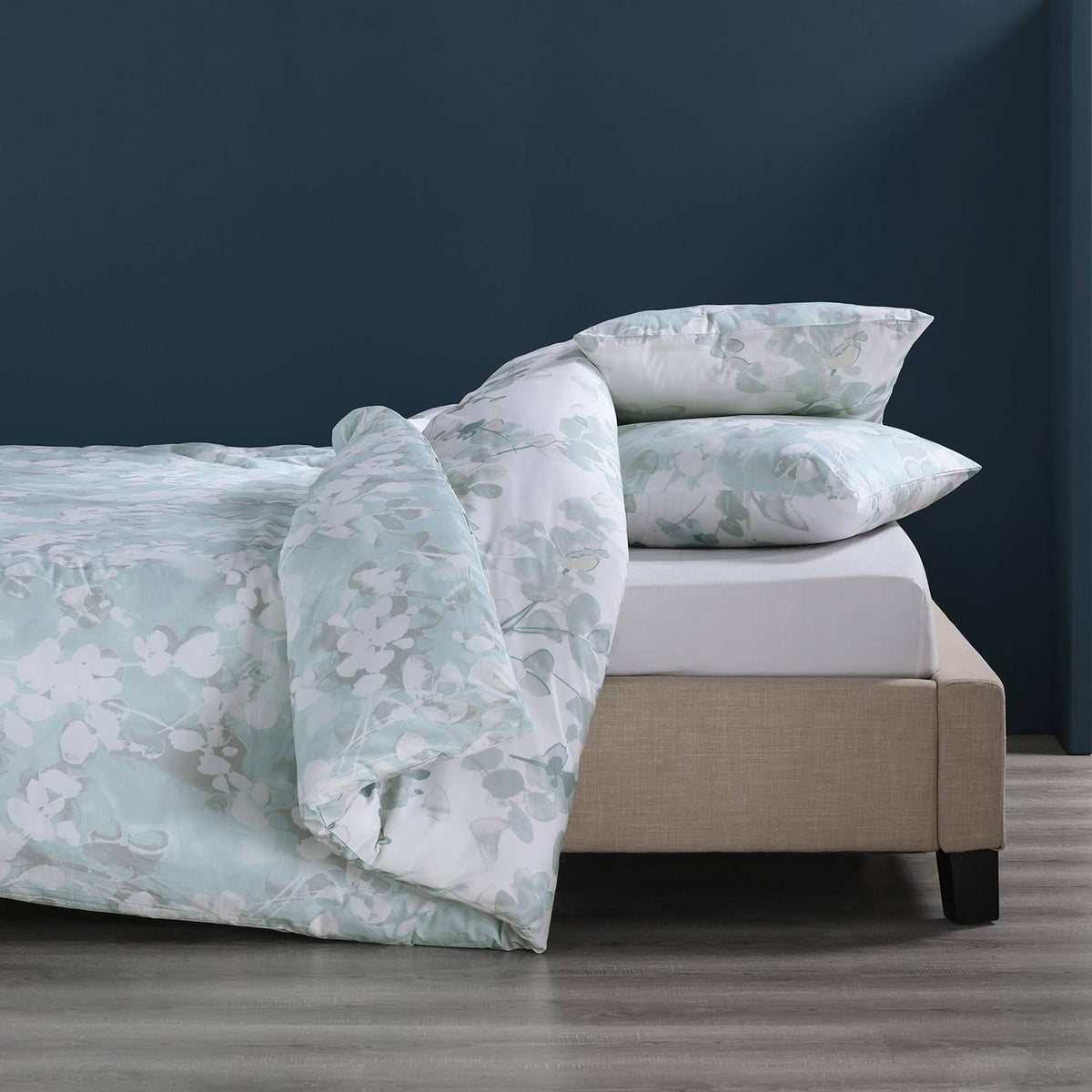 Cotton Percale Reversible Duvet Cover Set Queen E45626