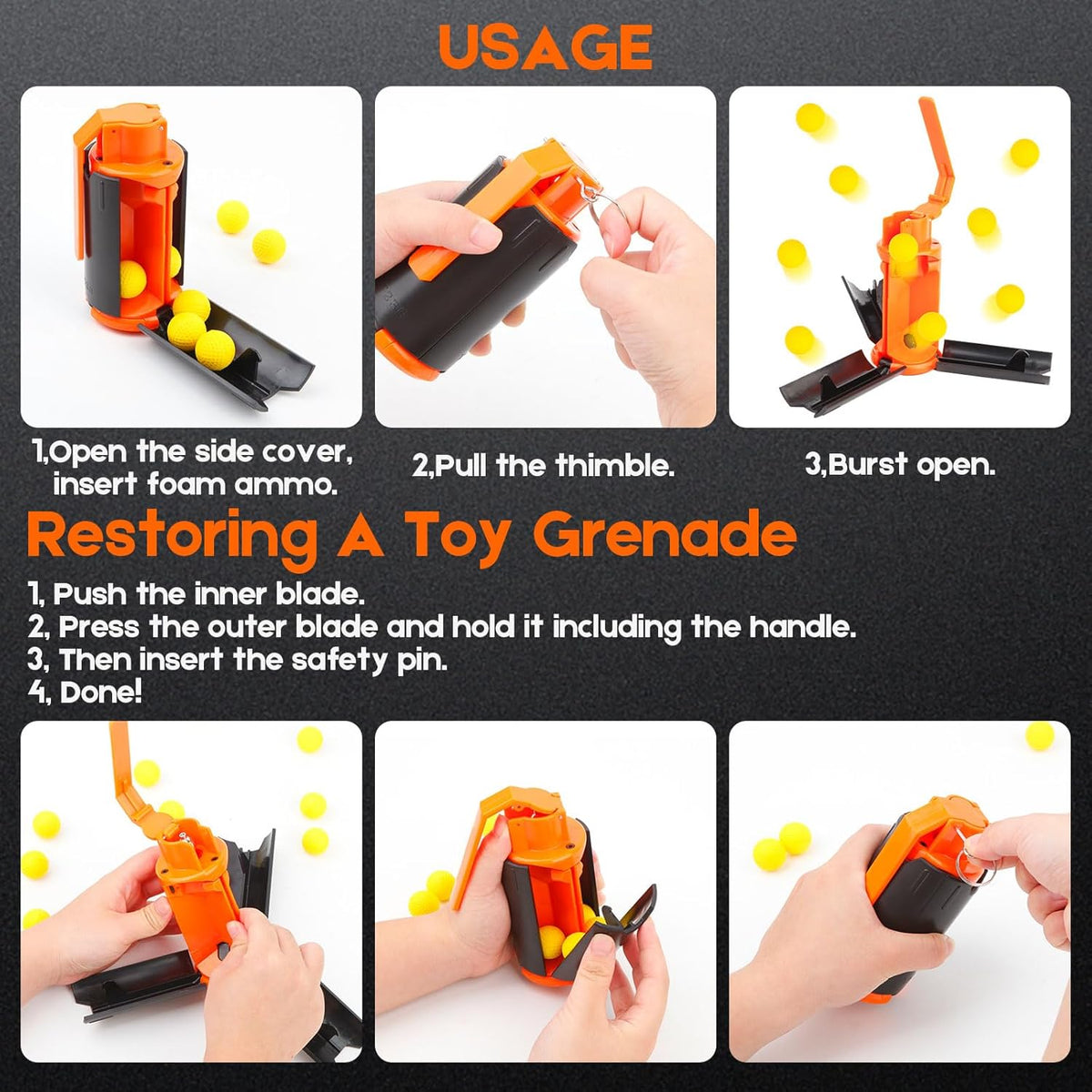 Plastic Toy Grenade Q81581