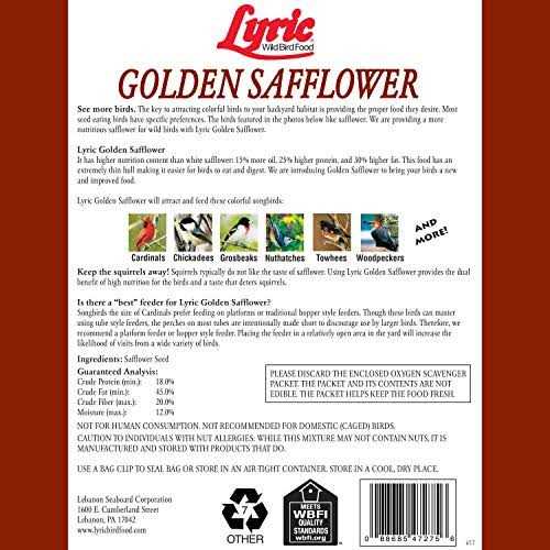 Golden Safflower Seed Wild Bird Food F737