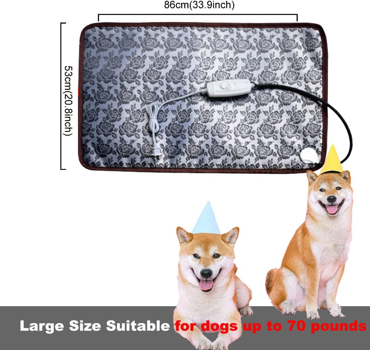 Pack of 2 Waterproof Electric Pet Heating Pad 34x21 S995