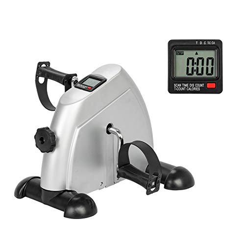 Silver Mini Cycle Exercise Bike with LCD Display U71534