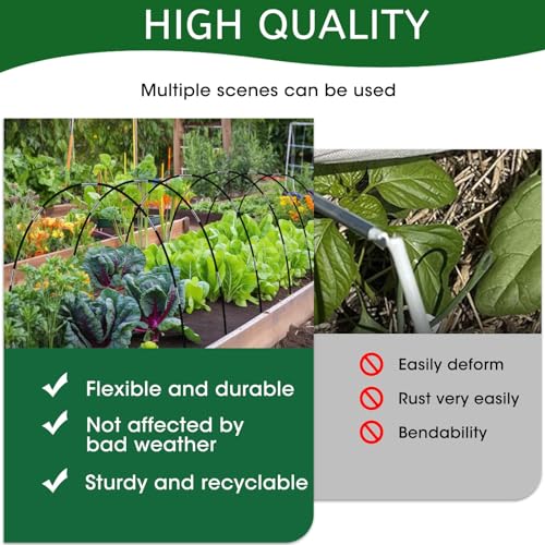 36pcs 4.3FT Rust-Free Steel Garden Hoops N33134