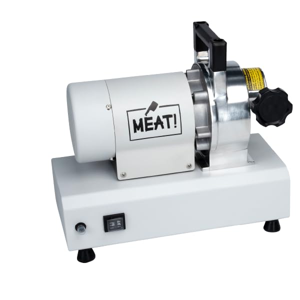 1 HP Dual Meat Grinder with 3 Stuffing Tubes, 2 Stainless Steel Grinding Plates, and a Stainless Steel Stuffing Plate R2018