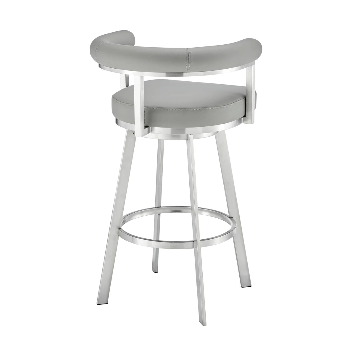 Light Gray Faux Leather Bar Stool X1944