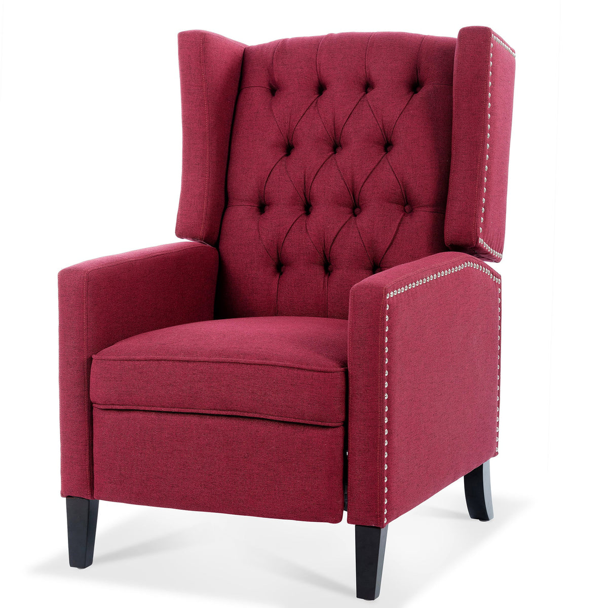 Red Manual Wing Chair Recliner M8211