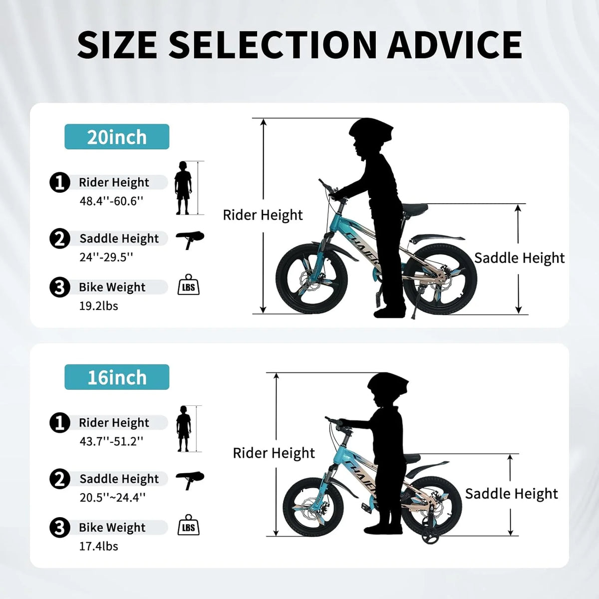 20 Kids Bike with Training Wheels, Handbrake, Kickstand U935908