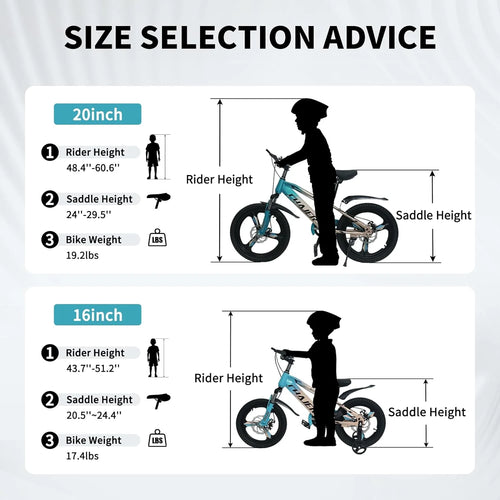 20 Kids Bike with Training Wheels, Handbrake, Kickstand U935908