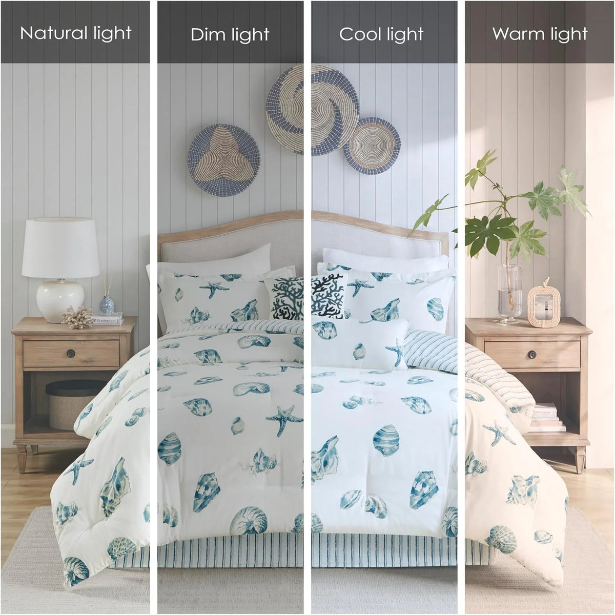Coastal Reversible Comforter Set 4 Piece J886734