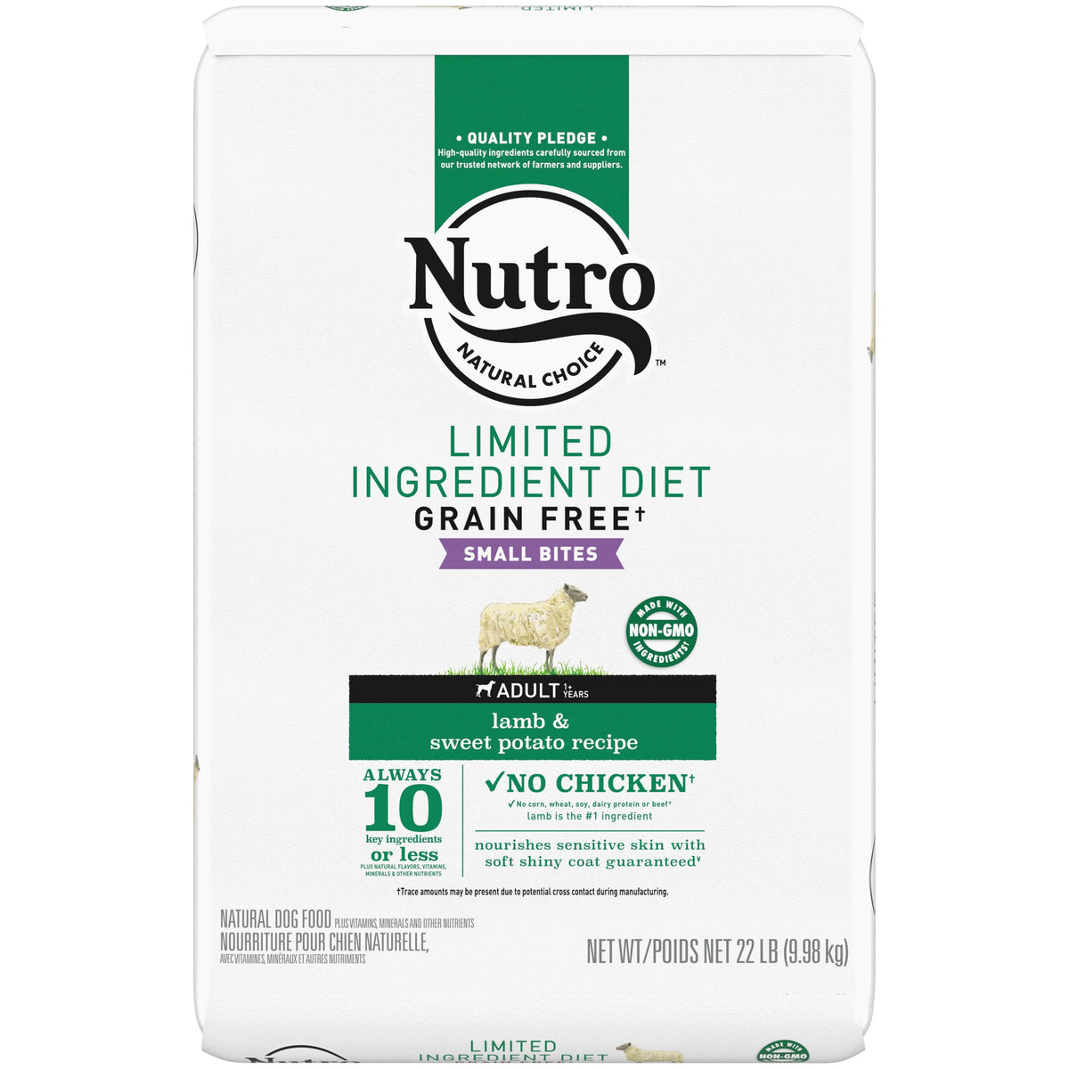 Limited Ingredient Diet Adult Dry Dog Food, Lamb & Sweet Potato, 22 Lb. Bag F836763