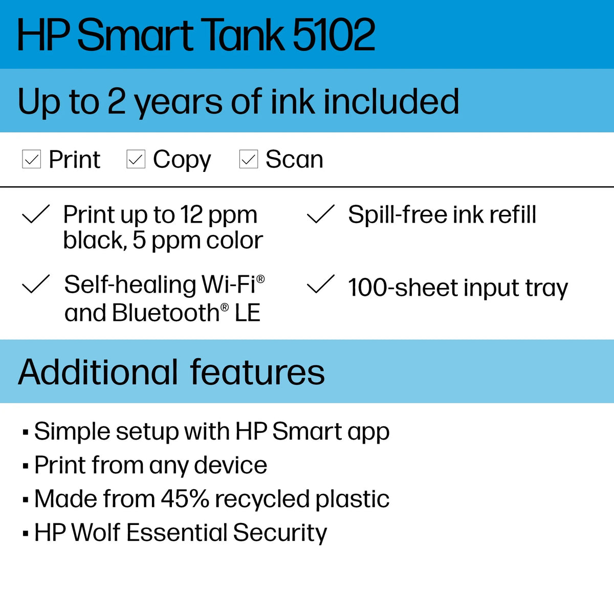 Wireless All-in-One Color Inkjet Tank Printer L582728