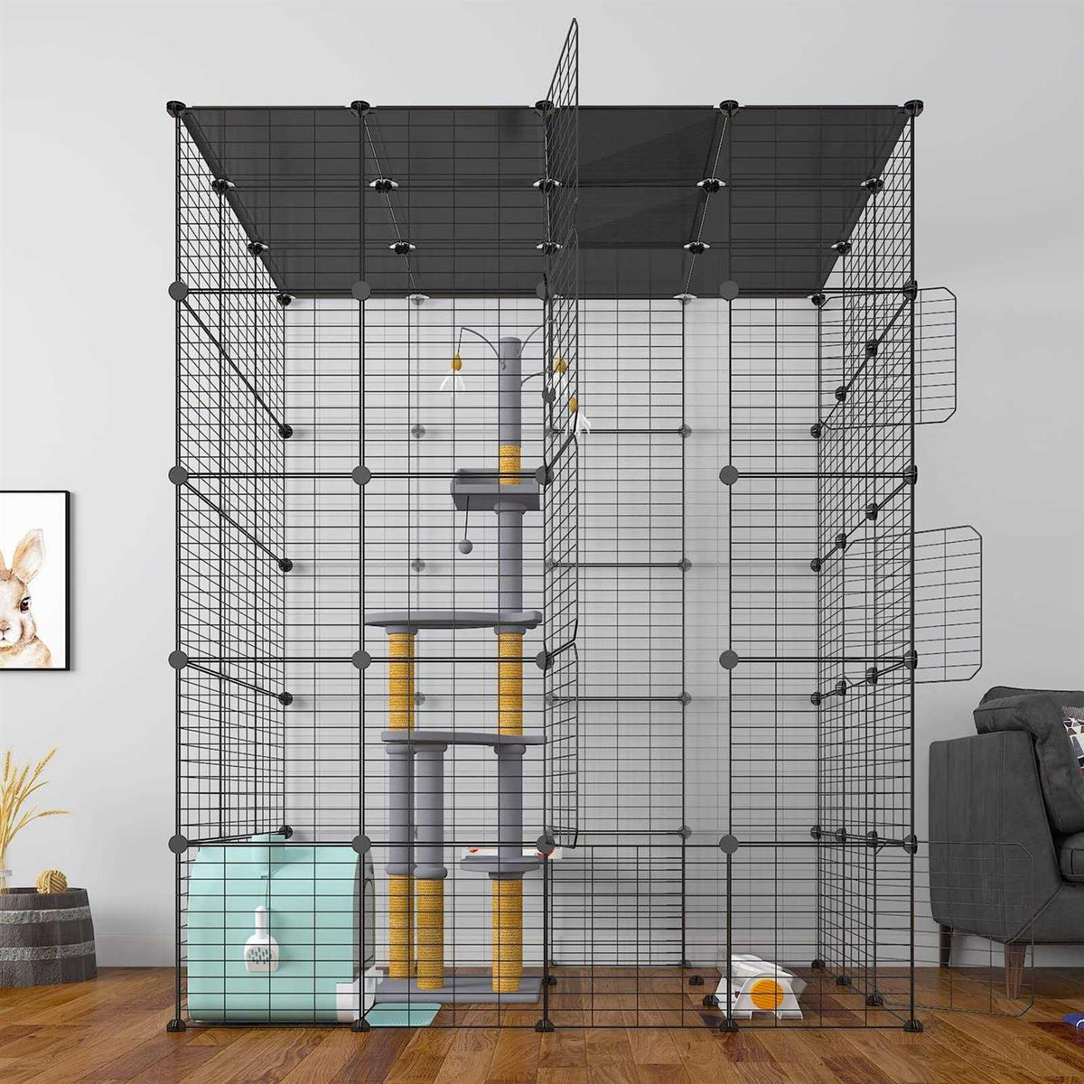 Large Indoor Cat Cage Metal Wire Playpen U2421