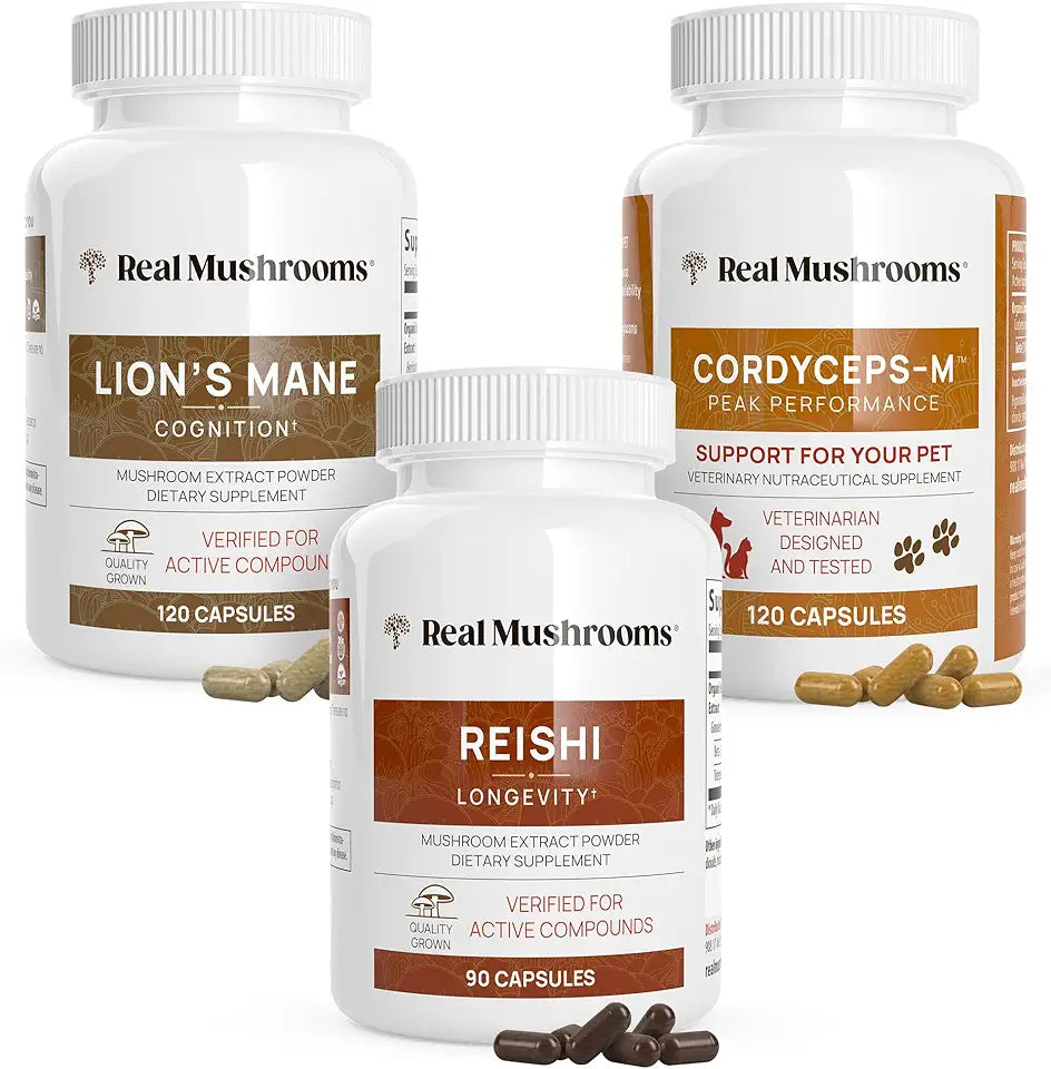 Lion's Mane 120 Capsules, Reishi 90 Capsules & Cordyceps 120 Capsules M492613