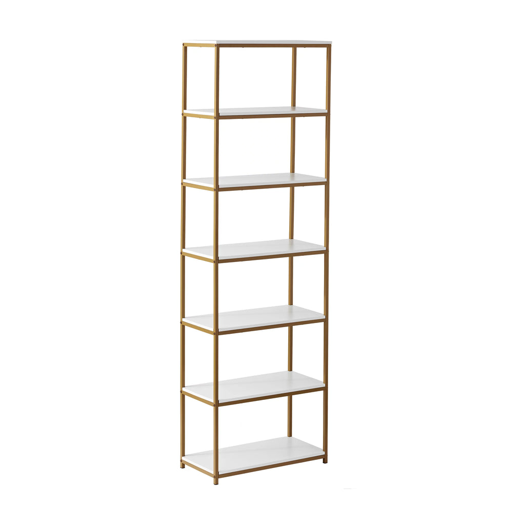6-Shelf Metal Frame Bookcase X704