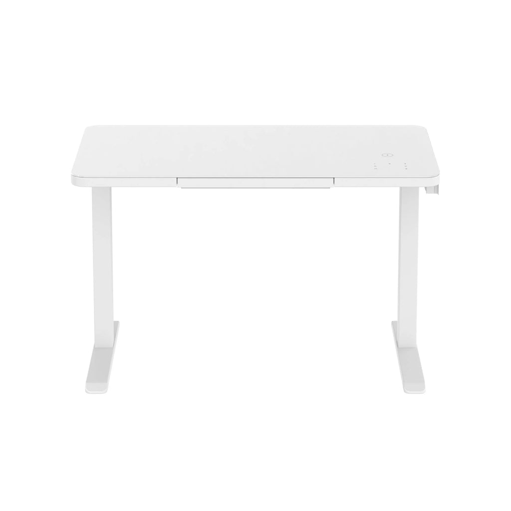 White Glass Tabletop Standing Desk V33496