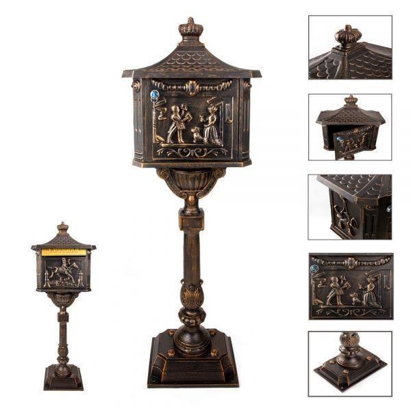 Cast Aluminum Vertical Pedestal Mailbox W807644