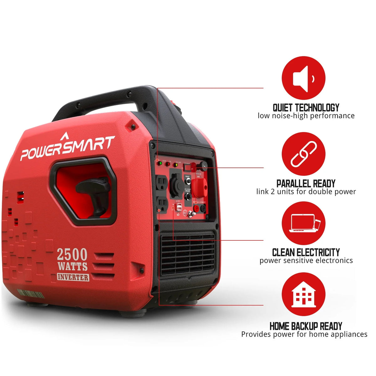 2500Watt Portable Inverter Gas Powered Generator K89558