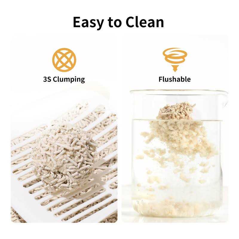 Clumping Dust Free Unscented Flushable Tofu Cat Litter T756397