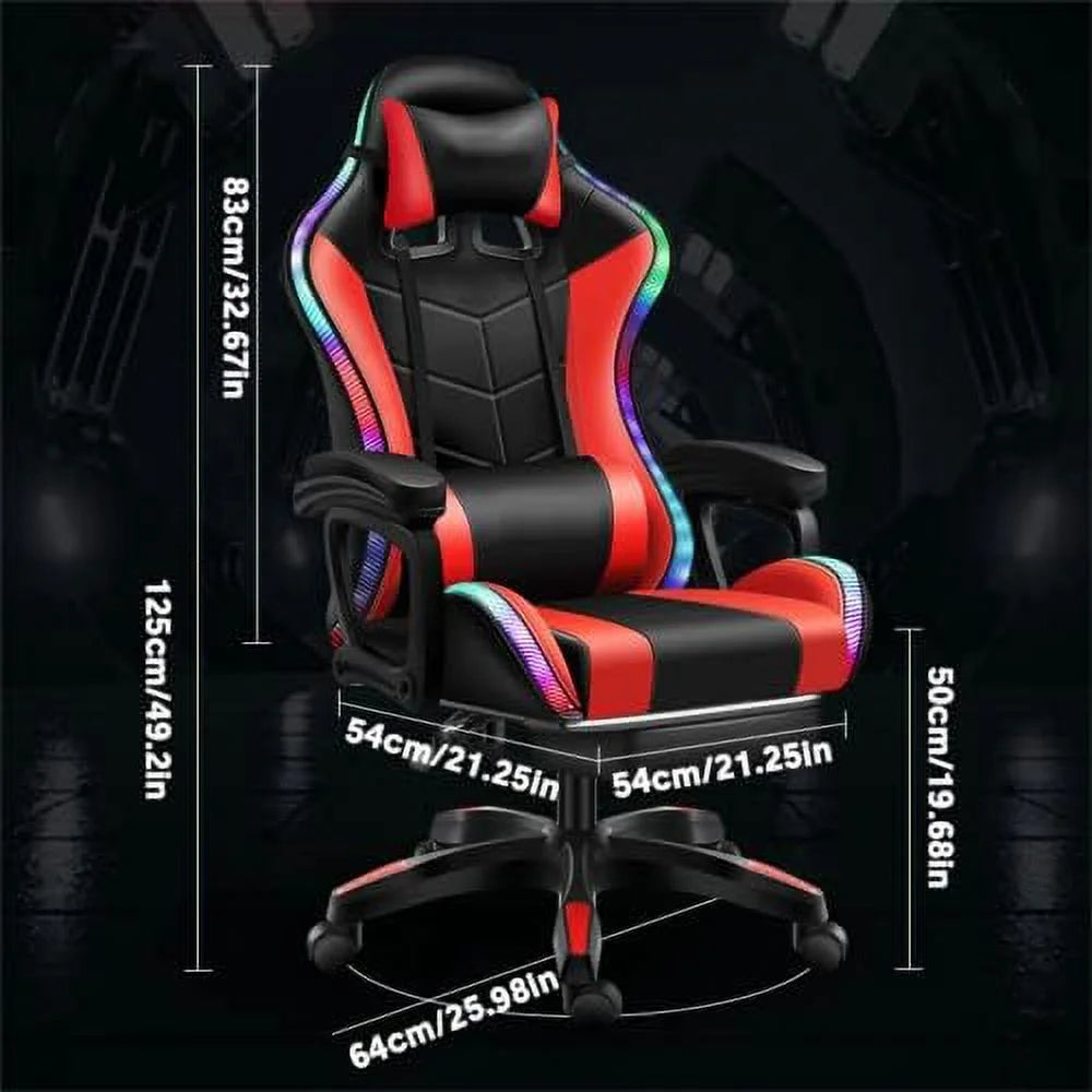 RGB Gaming Chair with Massage and Footrest N4285