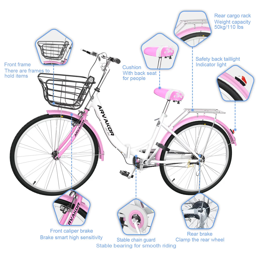 26 Inch Beige Cruiser Bike U87832