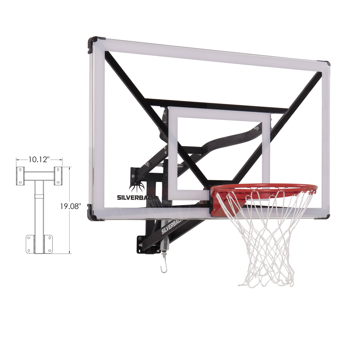 Wall Mounted Adjustable-Height Basketball Hoop J409