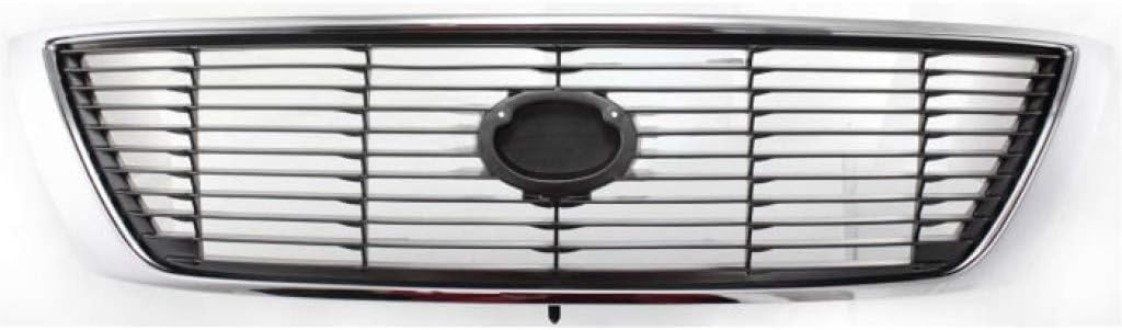 Chrome Shell Plastic Grille Assembly with Painted Silver Gray Insert A942319
