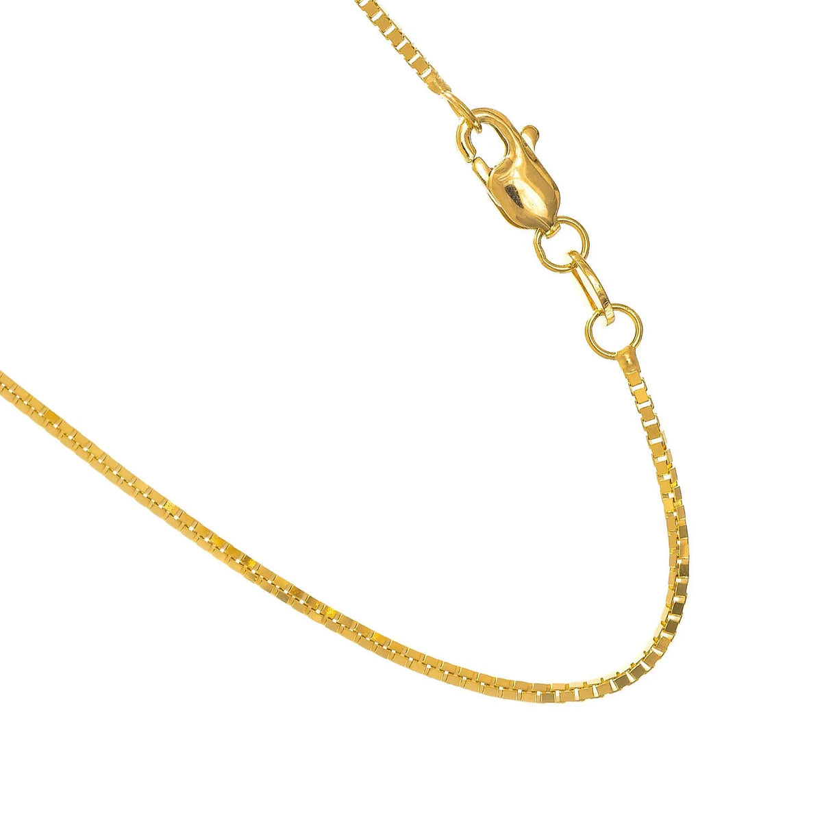 Yellow Gold Box Chain with Lobster Clasp V48062