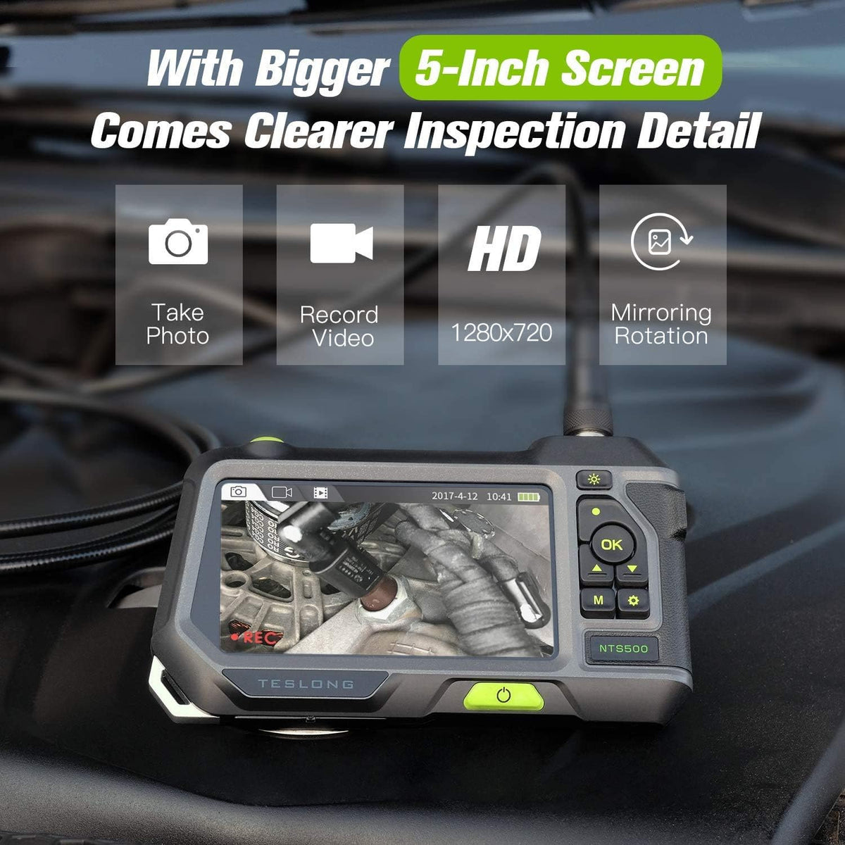 16.5ft 5inch 720P HD Industrial Inspection Camera Q4076