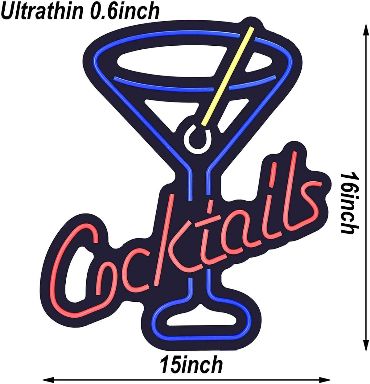 Ultrathin LED Neon Sign Art Wall Lights (Cocktails Cup) K34294