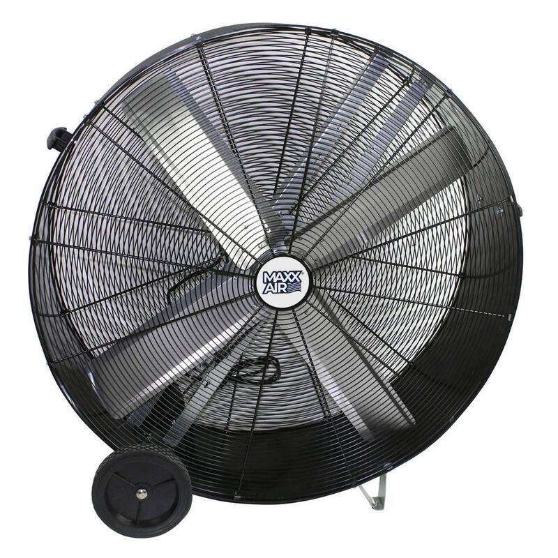 48 In. 2-Speed Belt Drive Drum Fan Black Poly Housing B62776