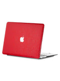 Crimson Crocodile-Embossed MacBook Case H7511