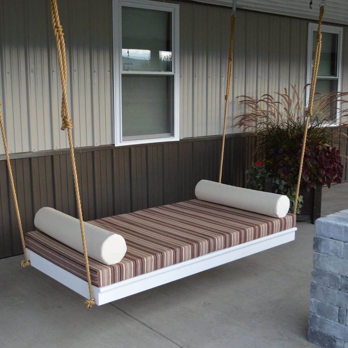 Pine Twin Size Bed Swing Cedar Stain X58142