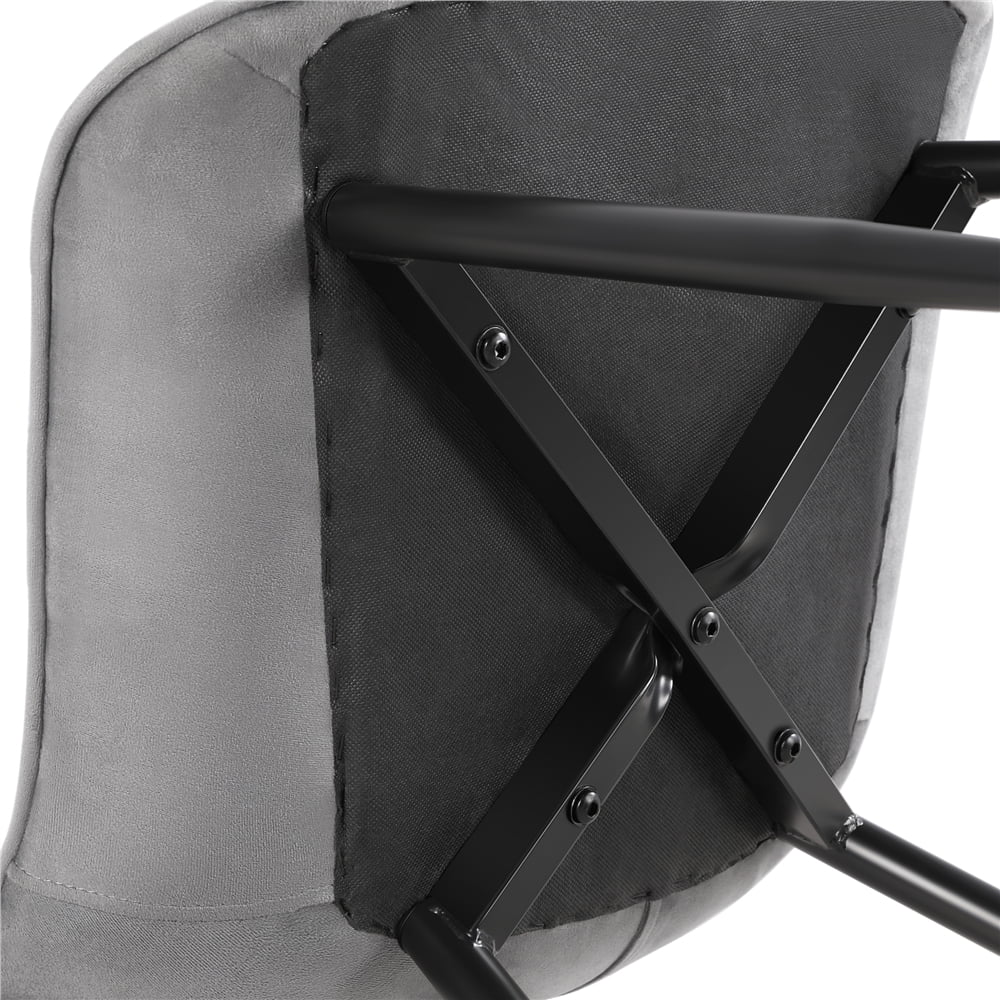 Set of 2 Gray Cushioned Dining Chairs C2296